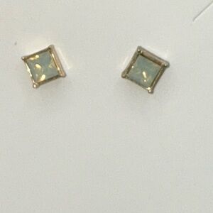Loft  Gold and Cream Square Earrings